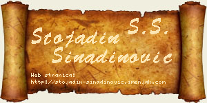 Stojadin Sinadinović vizit kartica